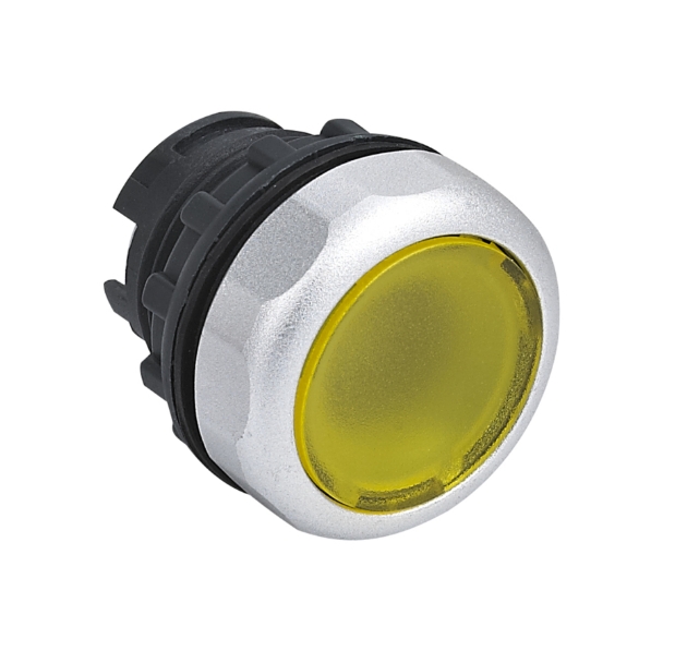 Cabezal Pulsador Rasante Iluminado Amarillo marca CHINT