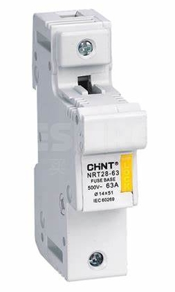 Base portafusibles cilíndricos 1P 63A - para RT28-63
