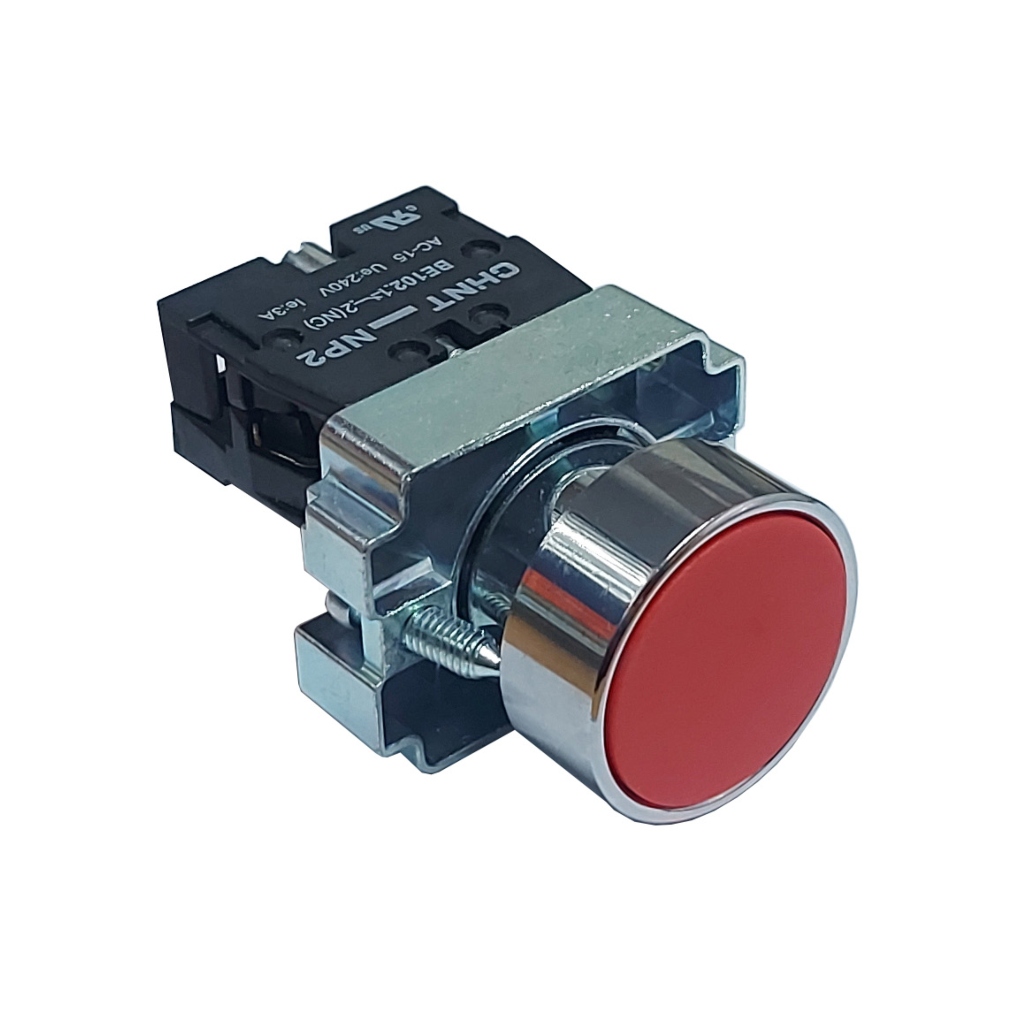 Pulsador Marca Chint NP8; Color Rojo No Iluminado Momentaneo Diametro 22mm