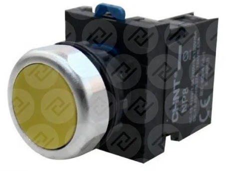 Luz Piloto LED Marca Chint Serie NP8; Color Amarillo Diámetro 22mm Bobina 24VAC/DC