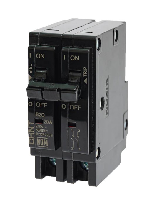 Interruptor Termomagnético Serie B2Q 2 Polos Enchufable 45A