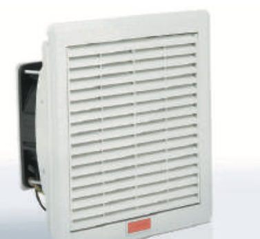 Extrator / Ventilador para Armarios Voltaje PLASTIM Serie PTF2000; Alimentacion 230VAC Dimensiones 210x210x98mm              