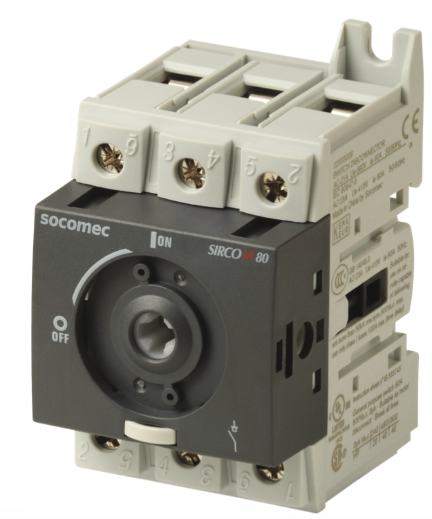 Interruptor-seccionador modular SIRCO M2 de 3x80A