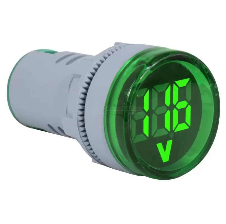 EBCHQ Indicador de voltaje tipo luz piloto de 22mm rango 60 - 500VAC verde (copia)