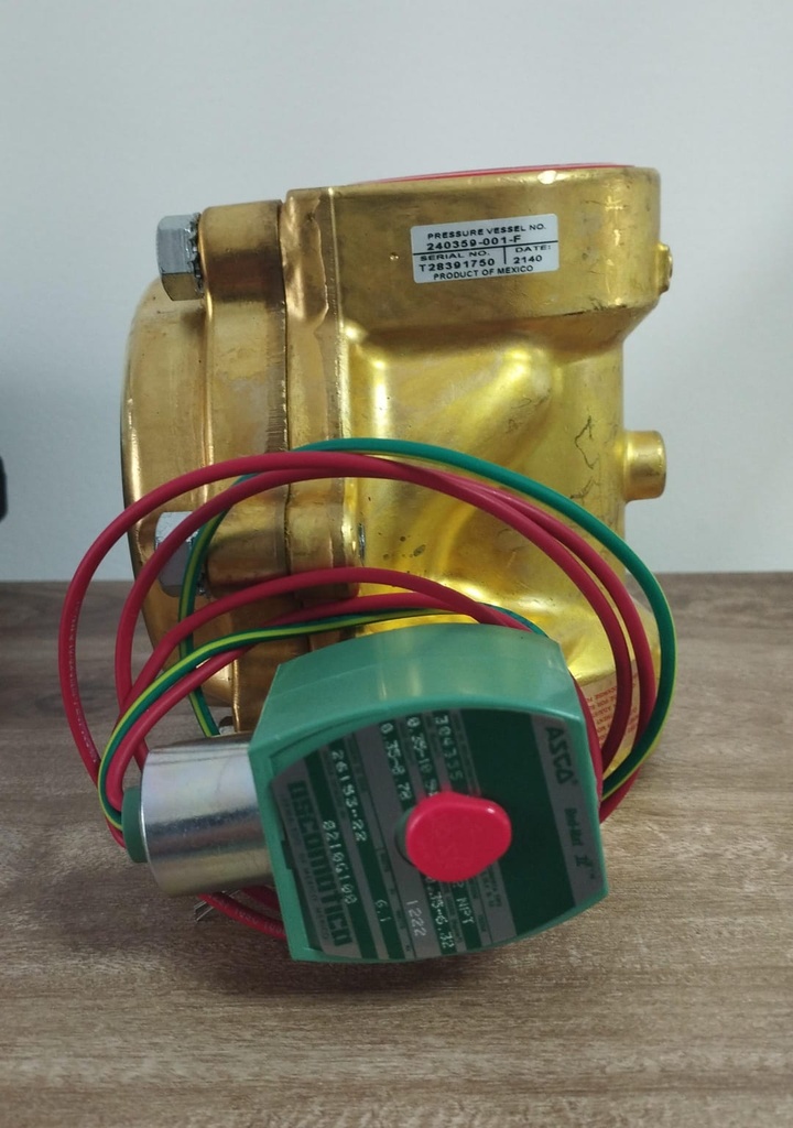 Válvula solenoide Asco 240359-001 P Vessel 8210g10 de 2 pulgadas,