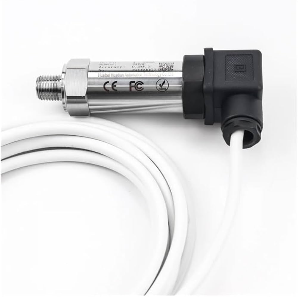 [SUP-P300 0-10BAR] Transmisor de presión con sensor de presión de silicio. Rango: 0-10 bar. Salida: 4-20 mA. Diafragma: 316LSS. Rosca: NPT 1/4". Conector: DIN. Alimentación: 24 V CC. Precisión: 0,5 %. Cable: 2 m.