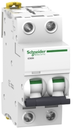 Breaker para Riel Din marca Schneider Electric serie Acti9; Amperaje 25A Polos 2 curva C iC60N