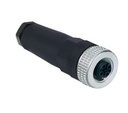 Conector hembra M12 de 5 pines, recto, prensaestopas Pg 7