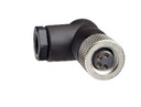 Conector hembra M8 de 4 pines acodado, prensaestopas M9,5 x 1