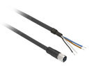 Cable de Sensor marca Telemecanique Sensors Serie XZCP; Conector Tipo M12-F Longitud (M) 5M Pines 4