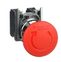 Pulsador de Parada de Emergencia marca Schneider Electric Serie Harmony XB4; Seta 40mm No Iluminado Diametro 22mm Contactos 1NO + 1NC