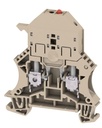 WSI 6/LD 10-36V DC/AC Borne portafusibles, con LED Conexión brida-tornillo, Beige oscuro, 6 mm², 6.3 A, 36 V, Número de conexiones: 2, Número de pisos: 1, TS 35, V-0, Wemid, G-Si. 5 x 20