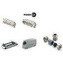 HDC KIT HE-P 24.130, Kits-Conectores industriales, Kit, HE, Grupo: 8, Polos: 24, PUSH IN, 500 V, 16 A, Fundición inyectada de aluminio, PG 21