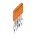 Puente transversal marca WEIDMULLER serie ZQV 4, 32A, Polos: 5, Paso en mm (P): 6.10mm, Aislado: Sí.