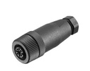 Conector acoplable marca Weidmüller Serie SAIB; Conector  M12 – H Polos 4, Conector hembra
