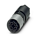 Conector con Tuerca QUICKON marca PHOENIX CONTACT Serie QPD P3PE2.5 9-14 BK; Polos 3+PE          