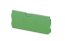 Tapa Final marca PHOENIX CONTACT Serie D-ST 2.5-QUATTRO GN; Medidas 72.2x2.2x29.1mm Color  Verde        