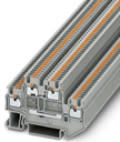 Bornera 1.5 mm² marca PHOENIX CONTACT Serie PTTB 1.5/S; Amperaje 16A Calibre 26-16AWG Nivel 2 Conexión PUSH IN    