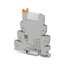 Rele SLIM de estado Solido con base marca PHOENIX CONTACT Serie PLC-RSC- 24DC/21; Bobina 24VDC Contacto CO 1        