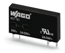Rele de estado solido  marca WAGO Serie 857; Bobina 24VDC Voltaje Salida 0-24VDC, 2A, Contactos CO 1. (Base 857-104)