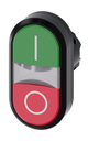 Pulsador doble marca Siemens Serie SIRIUS ACT; Verde/Rojo Iluminado Diametro 22mm 