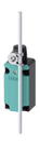 Limit Switch marca Siemens serie SIRIUS 3SE5 ; Interruptor de posición Carcasa metálica de 40 mm según EN 50041 Conexión del dispositivo 1x (M20 x 1,5), contactos de acción rápida 1NO/1NC, Actuador giratorio ajustable a la derecha/izquierda, palanca de varilla de aluminio de 200mm de longitud