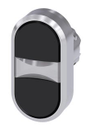 Pulsador doble marca Siemens Serie SIRIUS ACT; Negro No Iluminado Diametro 22mm 