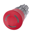 Pulsador de Parada de Emergencia marca Siemens Serie SIRIUS ACT; Rojo Iluminado Diametro 22mm Desenclave por Giro