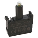 Luz Piloto LED marca ALLEN BRADLEY Serie 800F; Color Blanco Diametro 22mm Alimentación 110VAC/DC