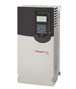 Variador de frecuencia PowerFlex 755, con Ethernet/IP integrado, protección estándar, refrigeración por aire forzado, entrada de CA con terminales de CC, tipo abierto, 15,4 A, 7,5 kW ND, 5,5 kW HD, 400 VCA, trifásico, bastidor 2, filtrado, puente CM instalado (preferible), transistor DB, sin HIM.
