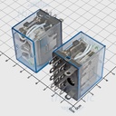 Rele de Control marca OMRON Serie LY4N; 10A, Bobina 24VDC Contactos CO 4