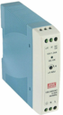 Fuente de Alimentacion marca MEANWELL Serie MDR; Alimentacion 110-230VAC/120-370VDC 0.55A  Voltaje Salida 24VDC Potencia 24W Montaje Rien DIN (MDR-20-24)