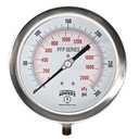 Manometro marca WINTERS Serie PFP; Rango 0-300 psi/kPa Caratula 6in / 150mm Conexion Rosca 1/4in NPT            