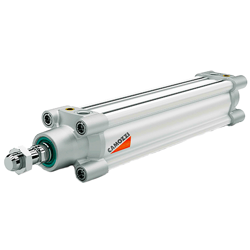 Cilindro Neumatico Magnetico  marca CAMOZZI Serie 63; Diametro Orificio 50mm Rango Presion 10bar/145psi Carrera 100mm Accion Doble efecto Amortiguacion Ambos lados        