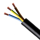 Cable de Control (RV-K 0.6/1kV) marca MIGUELEZ Serie 202; Multifilar 4x 14AWG / 4G2.5 Color NEGRO Corte x Metro            