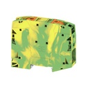 Bornera de tierra 95mm² Marca Weidmüller Serie A2C 95/120 PE; Cable Calibre 4-3/0AWG  Nivel 1 Conexión PUSH IN, color verde/amarillo