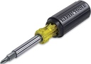 Set Destornillador 10 en 1 Multipunta para Tuercas, Phillips, Plano, TORX, Cuadrado  marca KLEIN TOOLS Serie 32477; Medidas 1/4'' (6,4 mm), 3/16'' (4,8 mm)                