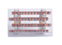 Barra de distribución colectora de cobre LINKWELL riel DIN 4 polos 400A LK34-40011 660V.