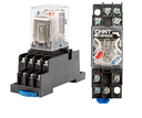 Relé de Control c/ base Marca Chint Serie JZX; Bobina  24VAC Contactos CO 2